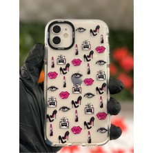 Iphone 11 Uyumlu Ruj Baskılı Silikon Telefon Kılıfı