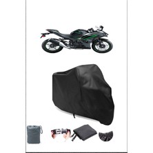 Breen Kawasaki Ninja 500 Uyumlu Siyah Motorsiklet Branda, Motor Örtüsü