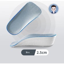 Nirnisa 2. 5 cm Erkek Gizli Topuk Yükseltici Boy Uzatıcı Ortopedik Tabanlık Köpük Ayakkabı Tabanlığı