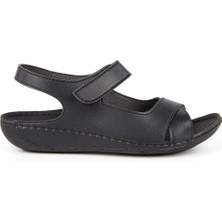 Muya Alula Anatomik Taban Kadın Sandalet Siyah