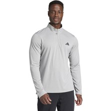 adidas IT5441 Tr-Es 1I4ZIP Gri Erkek Fermuarlı Yaka Regular Fit Sweatshirt
