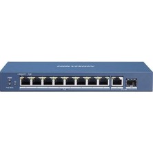 Hıkvısıon 8port 60W Full Poe DS-3E0510P-E/M Full Gigabit 1x Uplink, 1x Sfp (Gigabit) Yönetilemez Switch