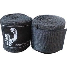 Toprak Sport Bandaj ve Karabina Hediyeli Çocuk Boks Torbası 9-13 Yaş Için 60X22 cm Içi Dolu Toprak Sport