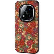 Zebana Xiaomi Redmi Note 14 Pro Plus 5g Uyumlu Kılıf Zebana Vintage Kumaş Kılıf Desen 2