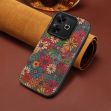 Zebana Xiaomi Redmi 13 Uyumlu Kılıf Zebana Vintage Kumaş Kılıf Desen 1