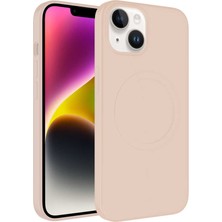 Başkenttekno iPhone 14 Plus Kılıf Magsafe Wireless Şarj Özellikli Pastel Renk Silikon Plas Kapak