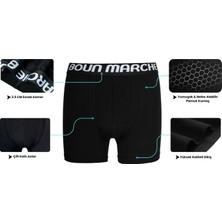 Boun Marche Erkek Boxer Likralı Premium 6'lı Pamuk Chester