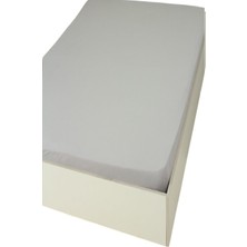 Altın Karma Jersey Penye Pamuklu 100 x 200  cm  Tek Kişilik Lastikli Çarşaf Çok Açık Gri