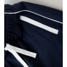 Magu Sloganlı Polo Yaka T-Shirt Geniş Eşofman Alt-Üst Takım Kız Çocuk