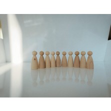 Kılıç Ahşap Cnc 10LU Peg Bebek- Ahşap Peg Bebek- Peg Bebek