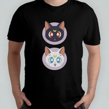 Pixxa Sailor Moon Ay Savaşçısı %100 Pamuklu Bisiklet Yaka T-Shirt Model 10