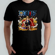 Pixxa One Piece Monkey D. Luffy %100 Pamuklu Bisiklet Yaka T-Shirt Model 3