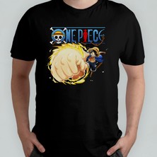Pixxa One Piece Monkey D. Luffy %100 Pamuklu Bisiklet Yaka T-Shirt Model 7