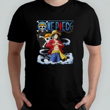 Pixxa One Piece Monkey D. Luffy %100 Pamuklu Bisiklet Yaka T-Shirt Model 12