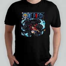 Pixxa One Piece Monkey D. Luffy %100 Pamuklu Bisiklet Yaka T-Shirt Model 19