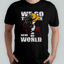 Pixxa One Piece Monkey D. Luffy %100 Pamuklu Bisiklet Yaka T-Shirt Model 20