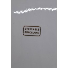 Abbetc Fransız Veritable Balıklı Antika Porselen Servis Tabağı 24 Cm