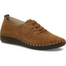 Polaris 103083 Camel Deri Ortopedik (5 Nokta) Kadın Ayakkabı