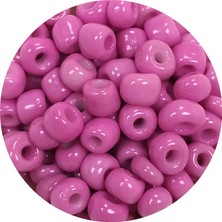 Kapamarka Dökme Cam Kum Boncuk Büyük Boy (6/0) 4 mm - 60 Gram - Koyu Pembe - BNC127