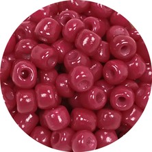 Kapamarka Dökme Cam Kum Boncuk Büyük Boy (6/0) 4 mm - 20 Gram - Bordo - BNC097