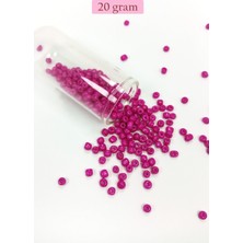 Kapamarka Dökme Cam Kum Boncuk Büyük Boy (6/0) 4 mm - 20 Gram - Açık Mor - BNC094