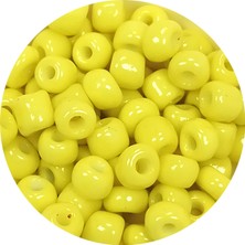Kapamarka Dökme Cam Kum Boncuk Büyük Boy (6/0) 4 mm - 20 Gram - Sarı - BNC090