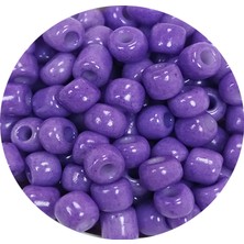 Kapamarka Dökme Cam Kum Boncuk Büyük Boy (6/0) 4 mm - 20 Gram - Mor - BNC080