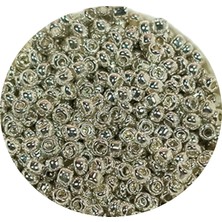 Kapamarka Dökme Cam Kum Boncuk (11/0) 2 mm - 20 Gram -  Gümüş - BNC022