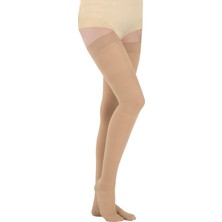 Vizor Diz Üstü Silikonlu Çorabı Orta Basınç Burnu Kapalı Ten Rengi Ccl-2