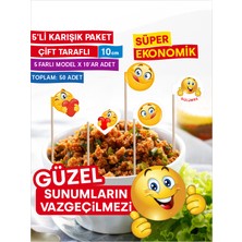 Home 5'li Karışık Emoji Paketi Servis ve Parti Kürdanı