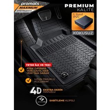 Promats Peugeot 307 2001 Sonrası 4d Oto Paspas Maximum Siyah