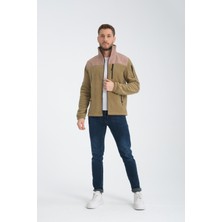 Tam Fermuarlı Softshell Garnili Polar Ceket