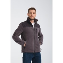 Tam Fermuarlı Softshell Garnili Polar Ceket