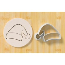 Cypnova Noel Baba Şapkası Şeklinde Kurabiye Kalıbı 3 Adet Beyaz Renk