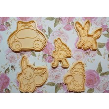 Cypnova Pokemon Kurabiye Kalıbı Seti Umbreon Snorlax Lucario Growlithe Ve Eevee 5 Adet