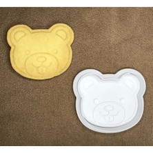 Cypnova Ayı Şeklinde Kurabiye Kalıbı 3 Adet Beyaz Renk