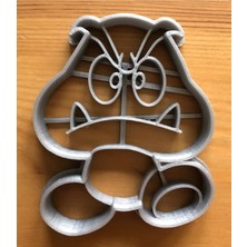 Cypnova Mario Goomba Kurabiye Kalıbı 3 Adet Beyaz Renk