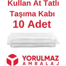 1000 gr Plastik,kapaklı,sızdırmaz Tatlı Taşıma Kabı 10 Adet