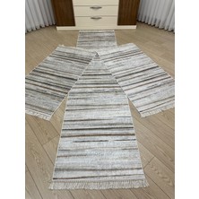 Allgelsin yatak Odası Halısı Seti 3 'lü Yatak Odası Halı Takımı 2 Adet 80X150 1 Adet 80X300 cm Halı Seti