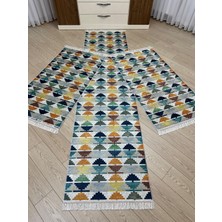 Allgelsin yatak Odası Halısı Seti 3 'lü Yatak Odası Halı Takımı 2 Adet 80X150 1 Adet 80X300 cm Halı Seti