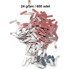 Kapamarka Koyu Pembe 15 x 5 mm Dantel Oya Yazma Halhal Abiye Lazer Kesim Pul 600 Adet / 24 Gram