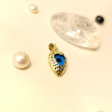 Çilek Göz Boncuğu Kolye 14 Ayar  Altın Hd Videolu