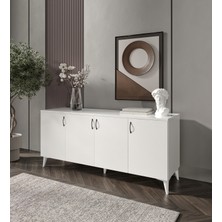 Sebor 4 Kapaklı Modern Bölmeli Konsol Tamamı Mdf