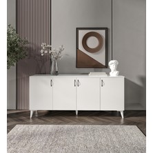 Sebor 4 Kapaklı Modern Bölmeli Konsol Tamamı Mdf