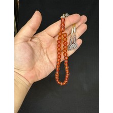 Anemore Collection Sevgiliye Özel Hediye Toz Kehribar Tesbih Bal Renkli Küre Kesim 9 mm H-1590.