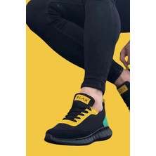Shoecide WG063 Bağcıklı Rahat Taban Kömür Füme Triko Erkek Spor Ayakkabı