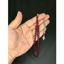 Anemore Collection Sevgiliye Özel Hediye Çubuk Kehribar Kestane Rengi Kapsül Kesim 9mm x 7mm H-1526.