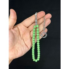 Anemore Collection Sevgiliye Özel Hediye Açık Yeşil Renk Havlit Taşı Doğaltaş Tesbih Küre Kesim H-1493.