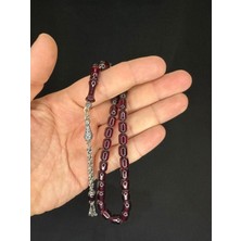 Anemore Collection Sevgiliye Özel Hediye Toz Kehribar Tesbih Kahverengi Renkli Kapsül Kesim 6MMX9MM H-1627.