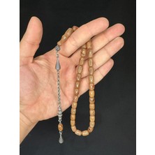 Anemore Collection Sevgiliye Özel Hediye Sıkma Kehribar Tesbih Krem Renkli Kapsül Kesim 11MMX8MM H-1623.